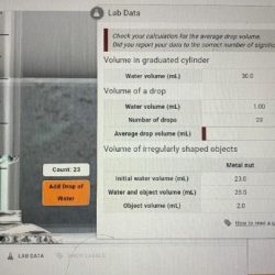 Lab skills using a graduated cylinder