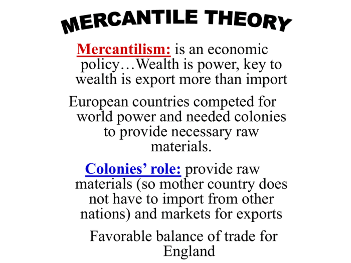 Which statement regarding the economic theory of mercantilism is false