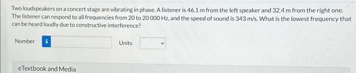 Two loudspeakers on a concert stage are vibrating in phase